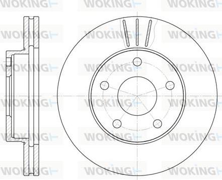 Woking D6214.10 - Гальмівний диск autozip.com.ua