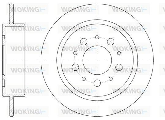 Woking D6238.00 - Гальмівний диск autozip.com.ua