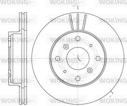 Woking D6225.10 - Гальмівний диск autozip.com.ua