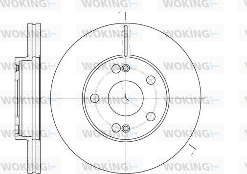 Woking D6227.11 - Гальмівний диск autozip.com.ua