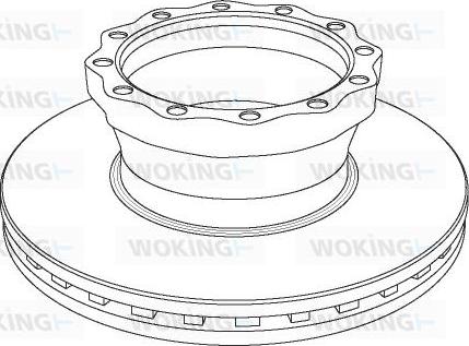 Woking NSA1043.20 - Гальмівний диск autozip.com.ua