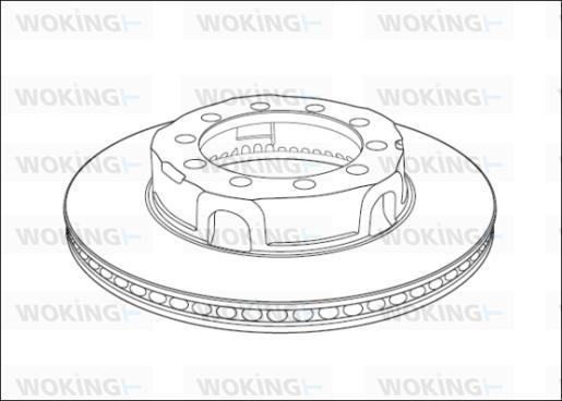 Woking NSA1017.20 - Гальмівний диск autozip.com.ua