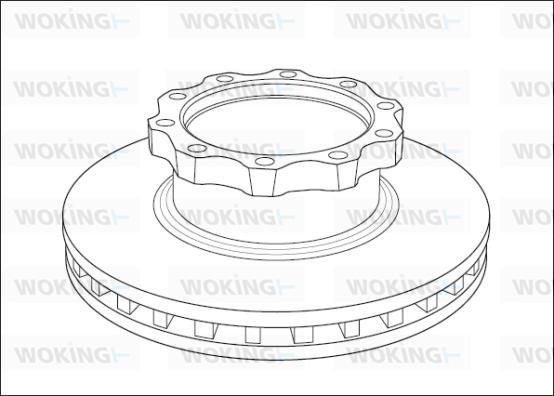 Woking NSA1039.20 - Гальмівний диск autozip.com.ua