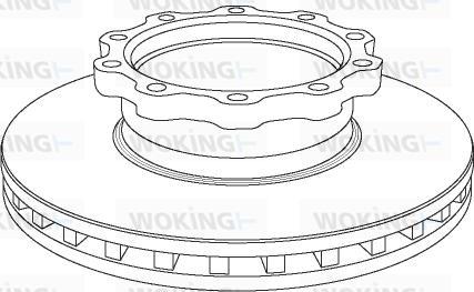 Woking NSA1038.20 - Гальмівний диск autozip.com.ua