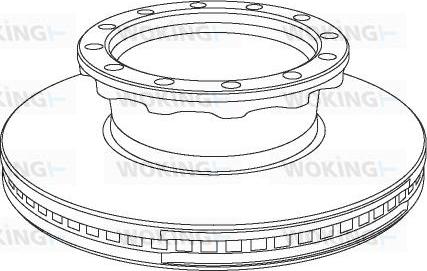 Woking NSA1029.20 - Гальмівний диск autozip.com.ua