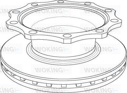 Woking NSA1078.20 - Гальмівний диск autozip.com.ua