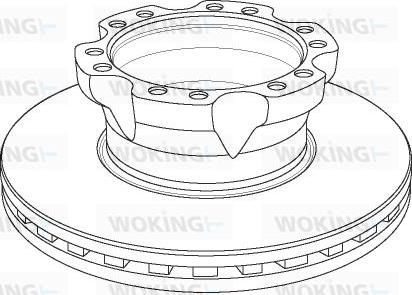 Woking NSA1154.20 - Гальмівний диск autozip.com.ua