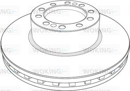 Woking NSA1184.20 - Гальмівний диск autozip.com.ua