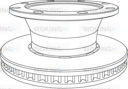 Woking NSA1124.20 - Гальмівний диск autozip.com.ua