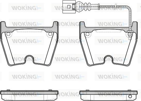 Woking P9963.11 - Гальмівні колодки, дискові гальма autozip.com.ua