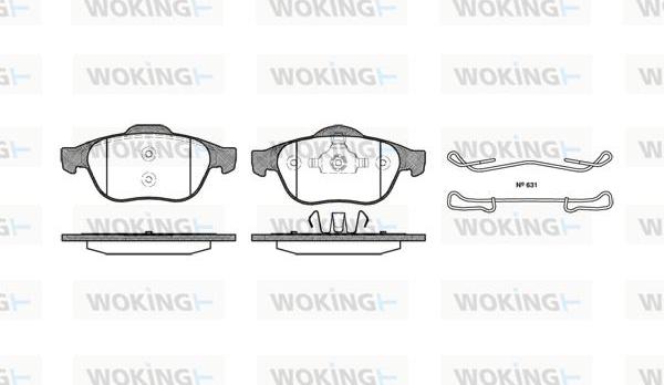 Woking P9433.00 - Гальмівні колодки, дискові гальма autozip.com.ua