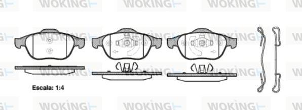 Woking P9433.20 - Гальмівні колодки, дискові гальма autozip.com.ua