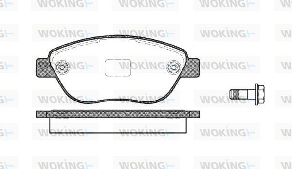 Woking P9593.10 - Гальмівні колодки, дискові гальма autozip.com.ua