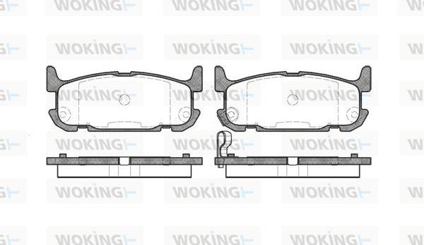 Woking P9533.12 - Гальмівні колодки, дискові гальма autozip.com.ua