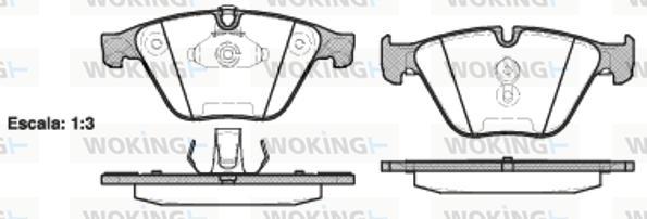 Woking P9573.20 - Гальмівні колодки, дискові гальма autozip.com.ua