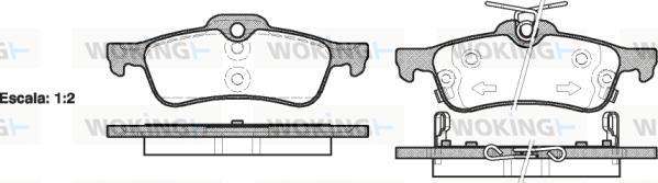 Woking P9623.02 - Гальмівні колодки, дискові гальма autozip.com.ua