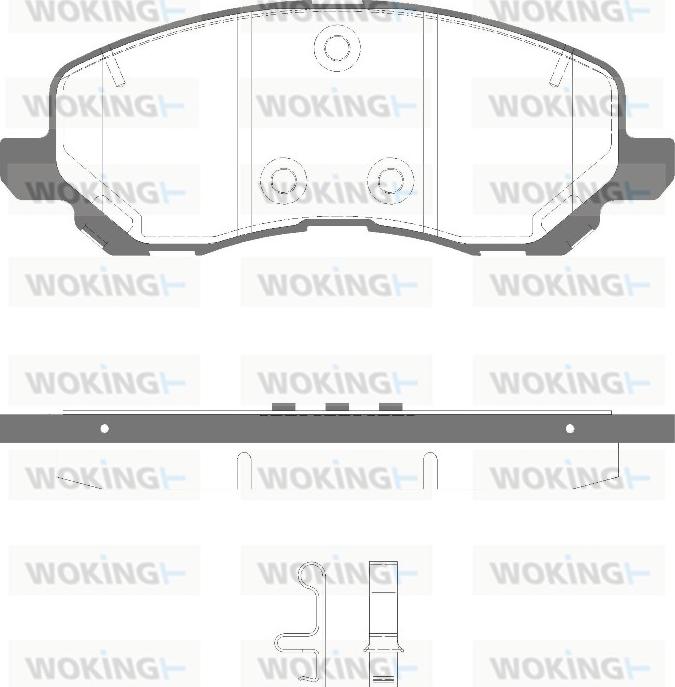 Woking P9043.41 - Гальмівні колодки, дискові гальма autozip.com.ua