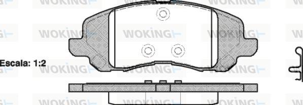 Woking P9043.20 - Гальмівні колодки, дискові гальма autozip.com.ua