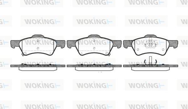 Woking P9103.02 - Гальмівні колодки, дискові гальма autozip.com.ua