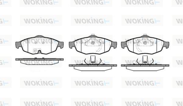 Woking P9123.02 - Гальмівні колодки, дискові гальма autozip.com.ua