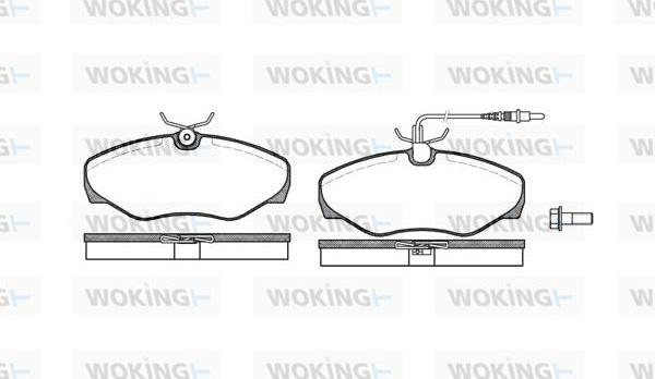 Woking P9343.01 - Гальмівні колодки, дискові гальма autozip.com.ua