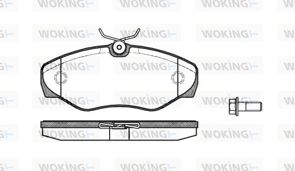 Woking P9343.10 - Гальмівні колодки, дискові гальма autozip.com.ua