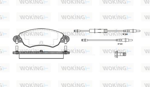 Woking P9293.04 - Гальмівні колодки, дискові гальма autozip.com.ua