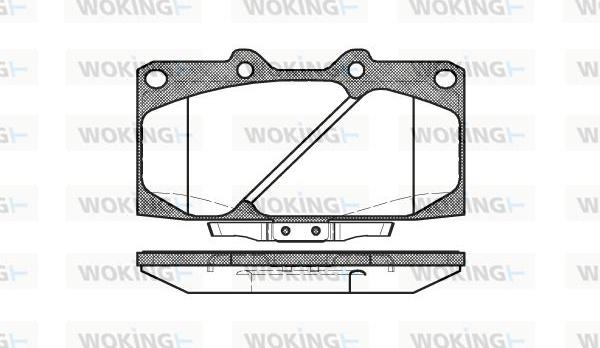 Woking P4993.04 - Гальмівні колодки, дискові гальма autozip.com.ua