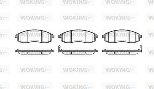 Woking P4983.12 - Гальмівні колодки, дискові гальма autozip.com.ua