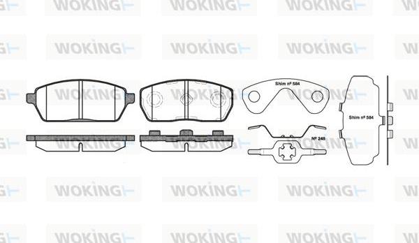 Woking P4933.00 - Гальмівні колодки, дискові гальма autozip.com.ua