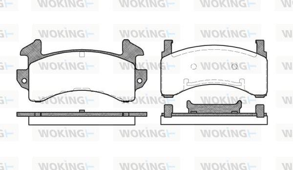 Woking P4433.00 - Гальмівні колодки, дискові гальма autozip.com.ua