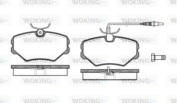 Woking P4003.02 - Гальмівні колодки, дискові гальма autozip.com.ua