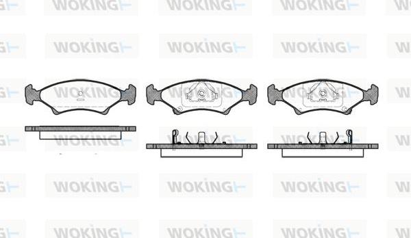 Woking P4023.02 - Гальмівні колодки, дискові гальма autozip.com.ua