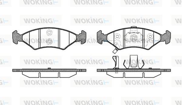 Woking P4023.22 - Гальмівні колодки, дискові гальма autozip.com.ua