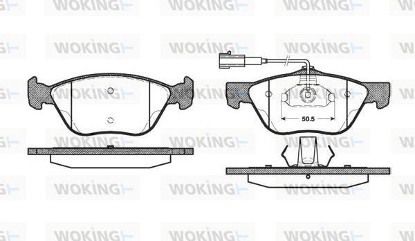 Woking P4893.32 - Гальмівні колодки, дискові гальма autozip.com.ua