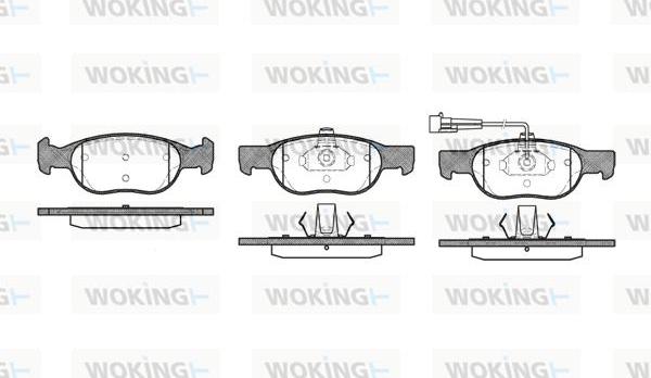 Woking P4883.11 - Гальмівні колодки, дискові гальма autozip.com.ua