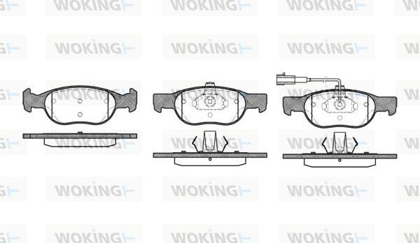 Woking P4883.31 - Гальмівні колодки, дискові гальма autozip.com.ua