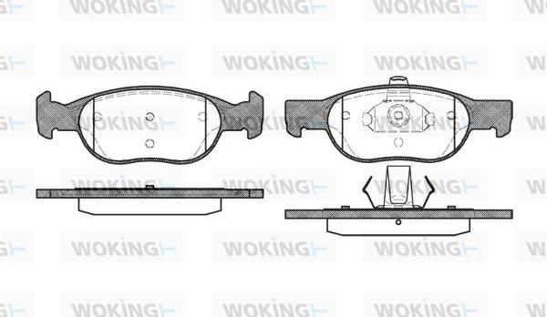 Woking P4883.20 - Гальмівні колодки, дискові гальма autozip.com.ua