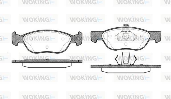 Woking P4873.00 - Гальмівні колодки, дискові гальма autozip.com.ua