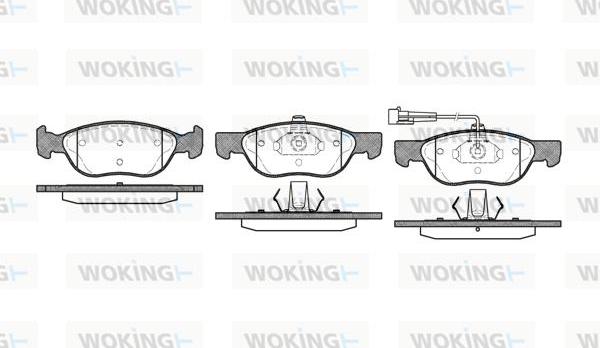 Woking P4873.11 - Гальмівні колодки, дискові гальма autozip.com.ua