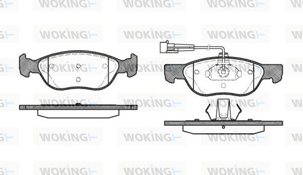 Woking P4873.12 - Гальмівні колодки, дискові гальма autozip.com.ua