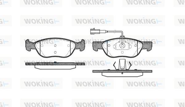 Woking P4873.22 - Гальмівні колодки, дискові гальма autozip.com.ua