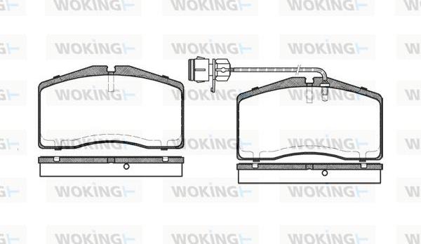 Woking P5483.02 - Гальмівні колодки, дискові гальма autozip.com.ua