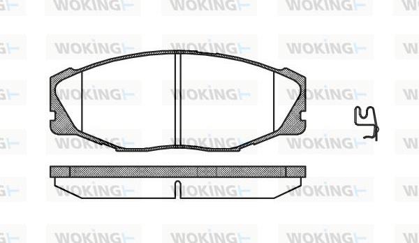 Woking P5433.04 - Гальмівні колодки, дискові гальма autozip.com.ua