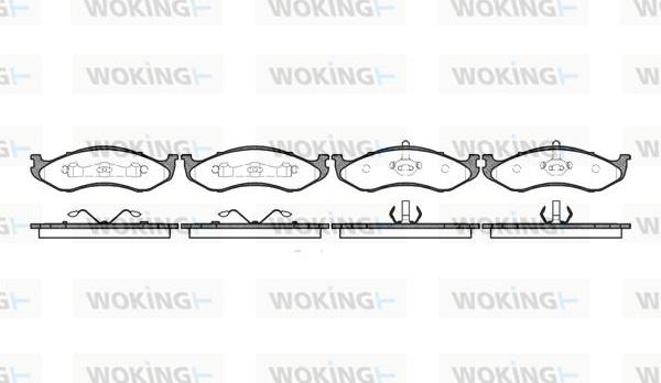 Woking P5673.00 - Гальмівні колодки, дискові гальма autozip.com.ua