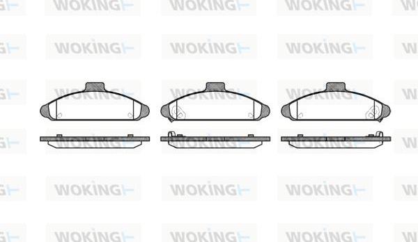 Woking P5043.02 - Гальмівні колодки, дискові гальма autozip.com.ua