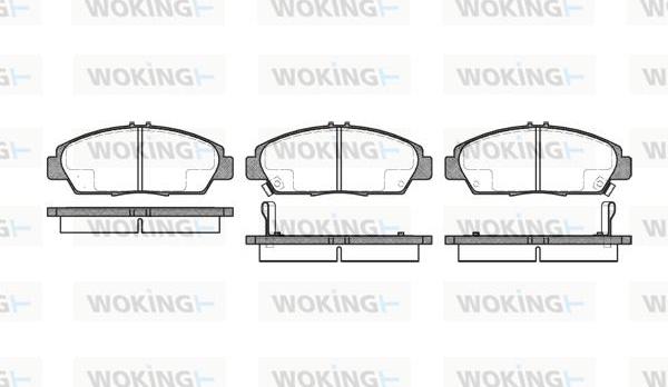 Woking P5063.02 - Гальмівні колодки, дискові гальма autozip.com.ua