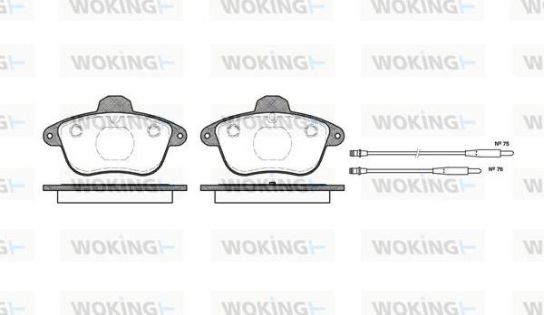 Woking P5013.14 - Гальмівні колодки, дискові гальма autozip.com.ua