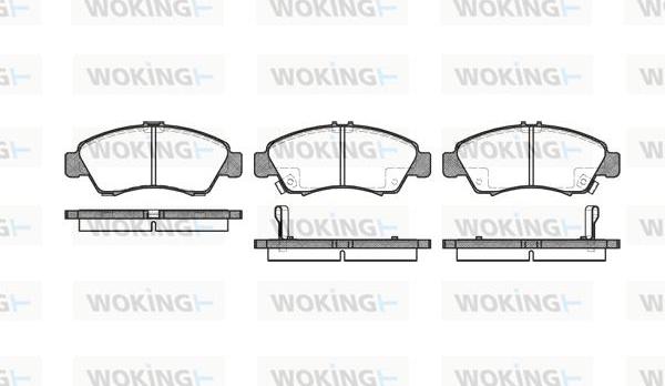 Woking P5193.02 - Гальмівні колодки, дискові гальма autozip.com.ua