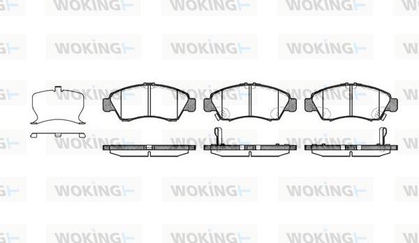 Woking P5193.22 - Гальмівні колодки, дискові гальма autozip.com.ua